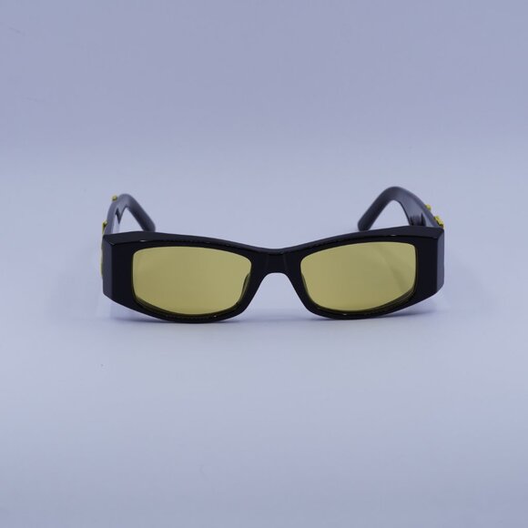 Palm Angels PERI007 ANGEL 1018 Sunglasses Black Rectangle Frame, Yellow Lenses - Picture 4 of 11